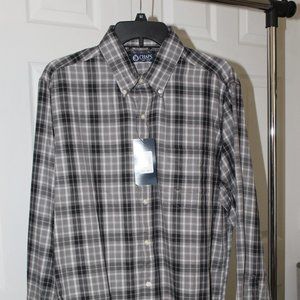 NEW Men's CHAPS Long Sleeve Button Up Collared Shirt - Size medium